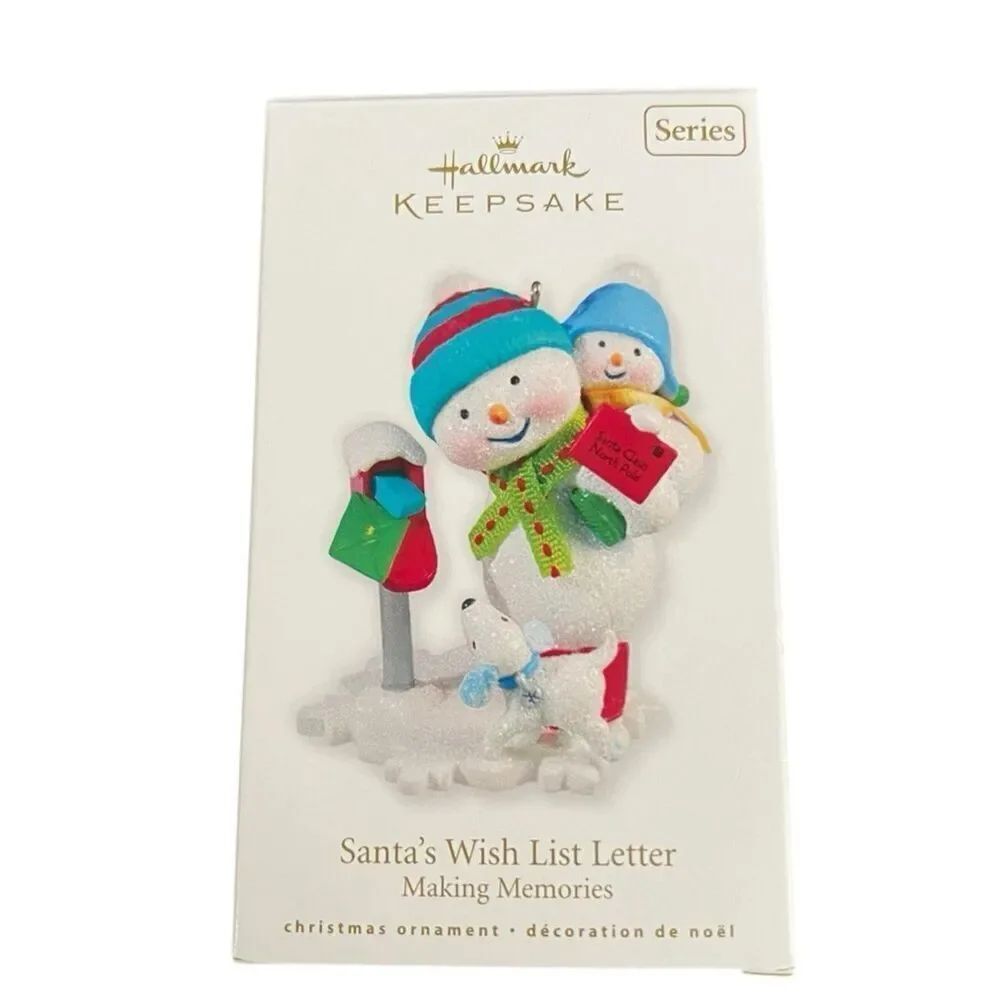 HALLMARK 2010 MAKING MEMORIES SANTA'S WISH LIST LETTER # 3 SERIES ORNAMENT